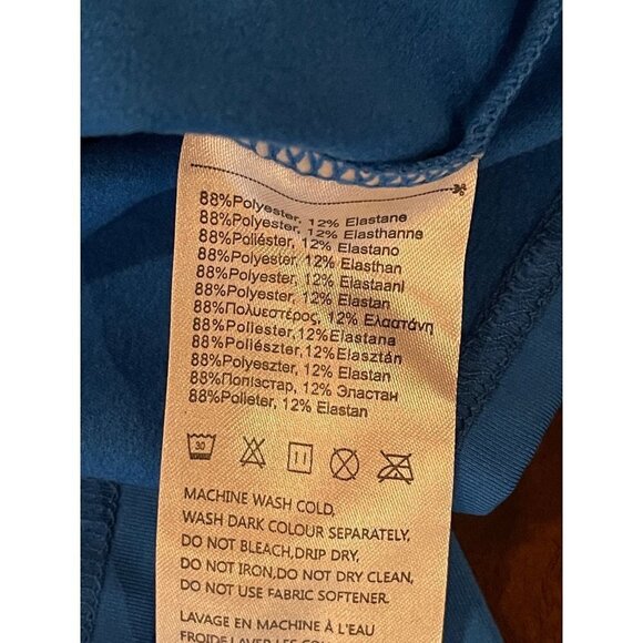 Devoropa‎ Blue Long Sleeve Mock Neck Pullover Thermal Top Size L - Picture 7 of 7